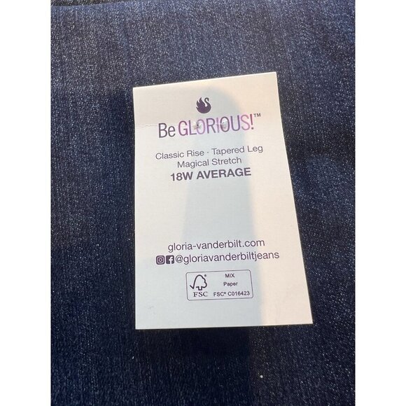 Gloria Vanderbilt Amanda Stretch Jeans Plus Size 18W Classic Rise Tapered Leg - Picture 12 of 12